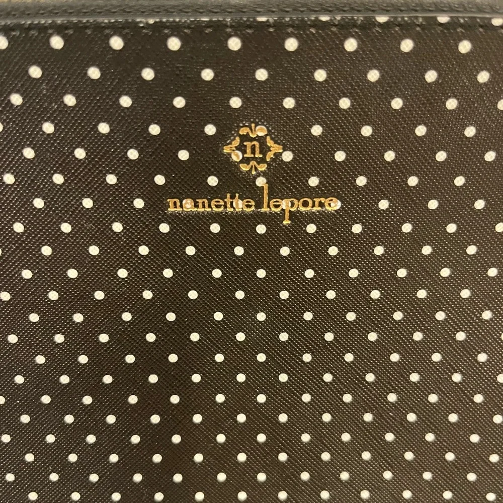 NANETTE LEPORE‎ Dome Black And White Polka Dot Crossbody Bag